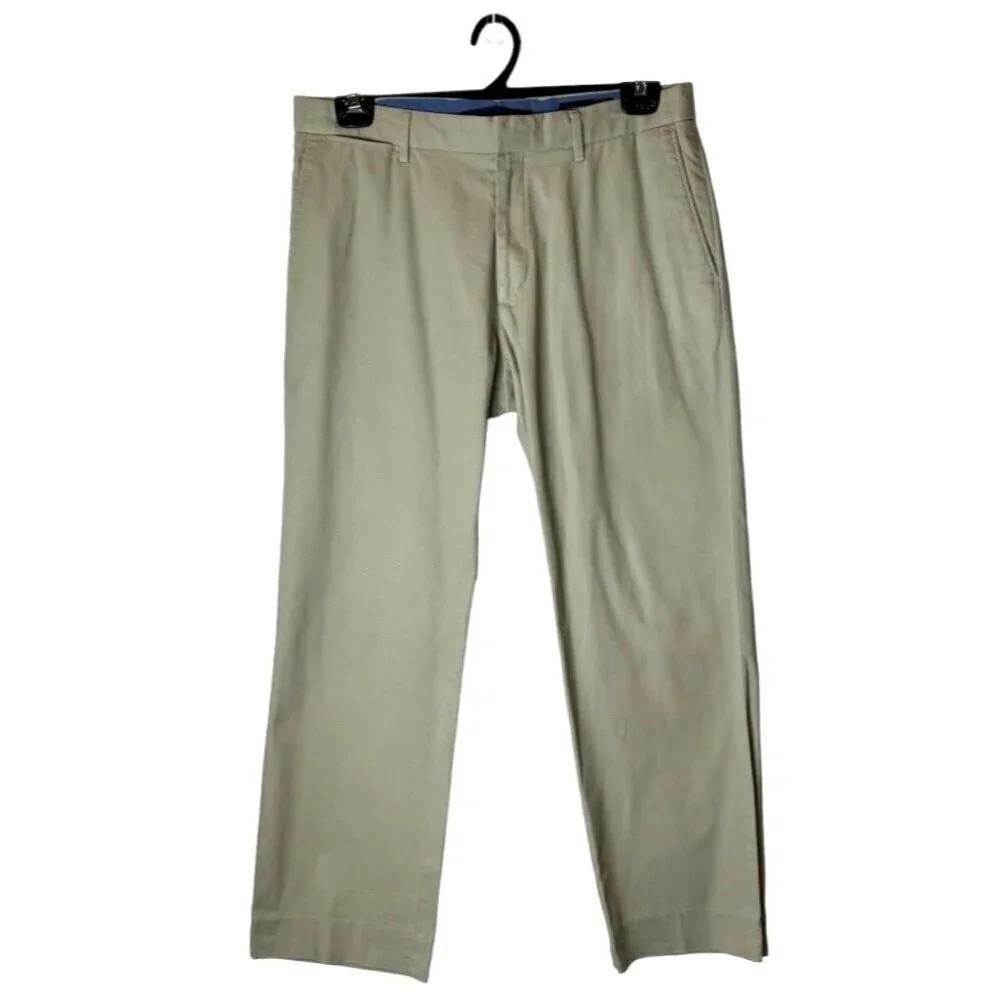 Banana Republic Pants Men 33 X 30 Natural Stone Aiden Classic Fit Straight Chino